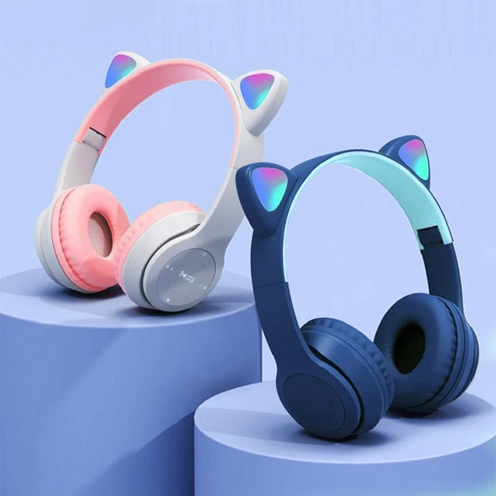 Cat Ear Bluetooth Headset Led - Écouteurs sans fil avec oreilles de
