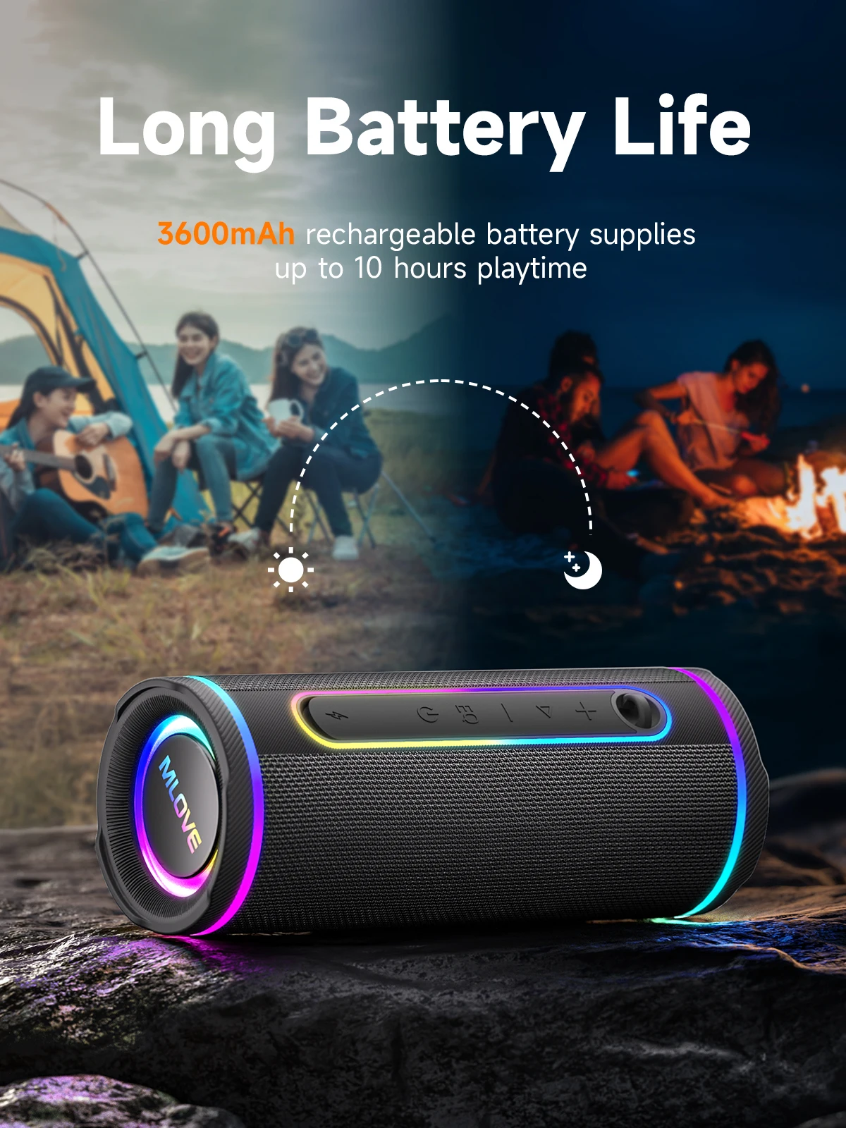Haut-parleur Bluetooth portabl - Portable Bluetooth Speaker Waterproof Ipx7 avis et prix