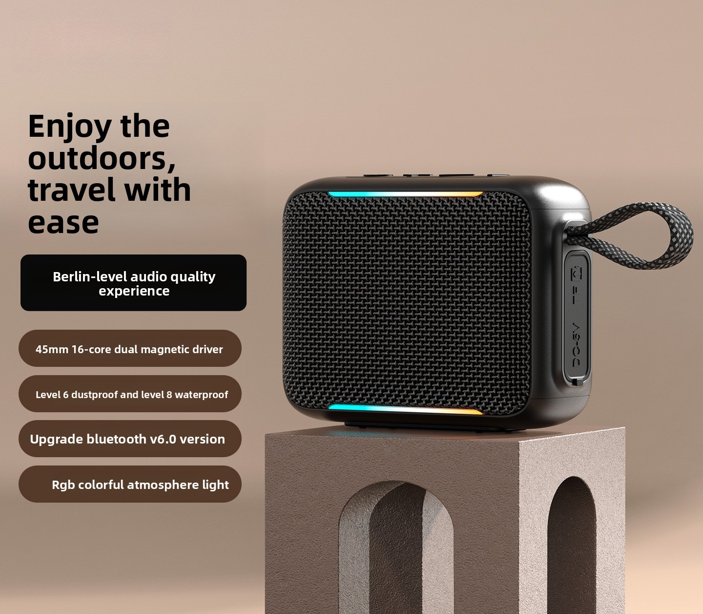Nouvelle enceinte Bluetooth po - Portable Bluetooth Speaker Waterproof Ipx7 avis et prix