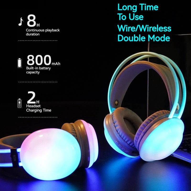 Gamer sans fil Bluetooth casqu - Gaming Headset With Mic Rgb avis et prix