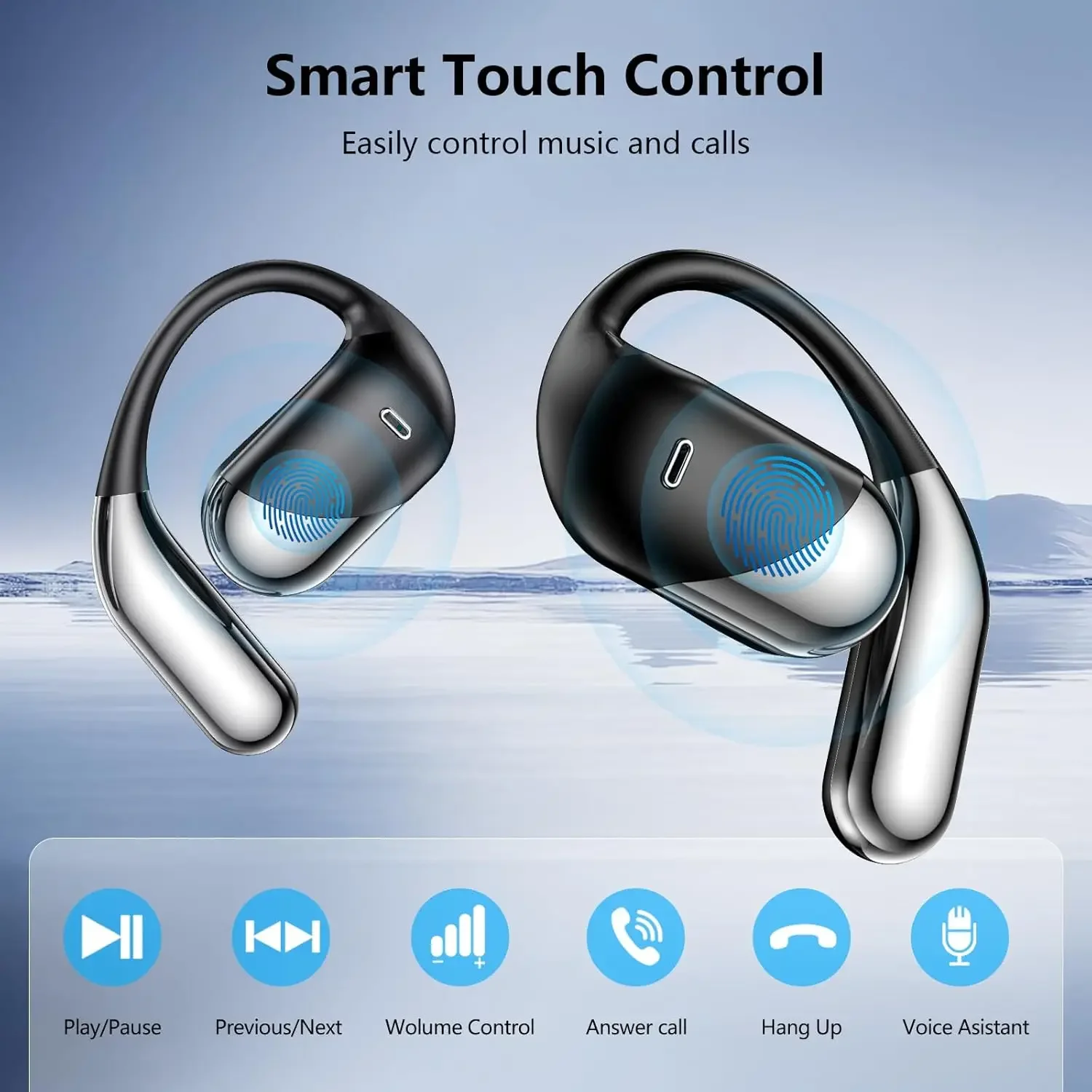 Écouteurs sans fil sport Bluet - Anc Wireless Over Ear Headphones avis et prix